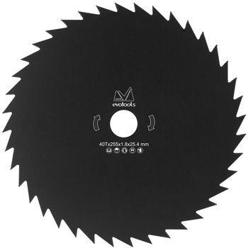 Disc pentru Motocoasa, 255x25.4x1.8 mm, 40T, EvoTools Disc pentru Motocoasa, 255x25.4x1.8 mm, 40T, EvoTools