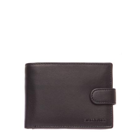 Portofel Silver Flame, SFT0402 , Negru , Piele autentica