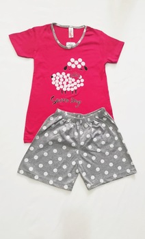 pijama dama maneca scurta si pantalon scurt imprimeu oita roz imagen 39_0_
0