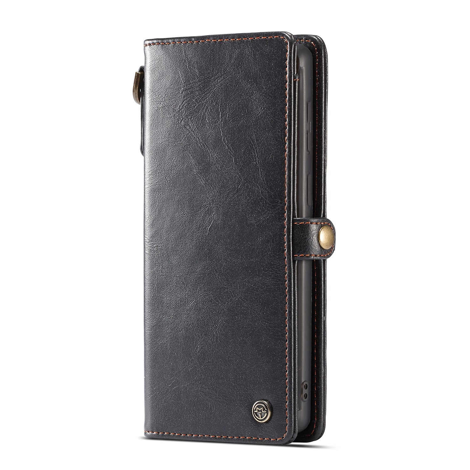 Husa Samsung Galaxy S20 Plus, CaseME, piele portofel, multifunctionala, buzunare carduri, bani, casti, chei, Negru