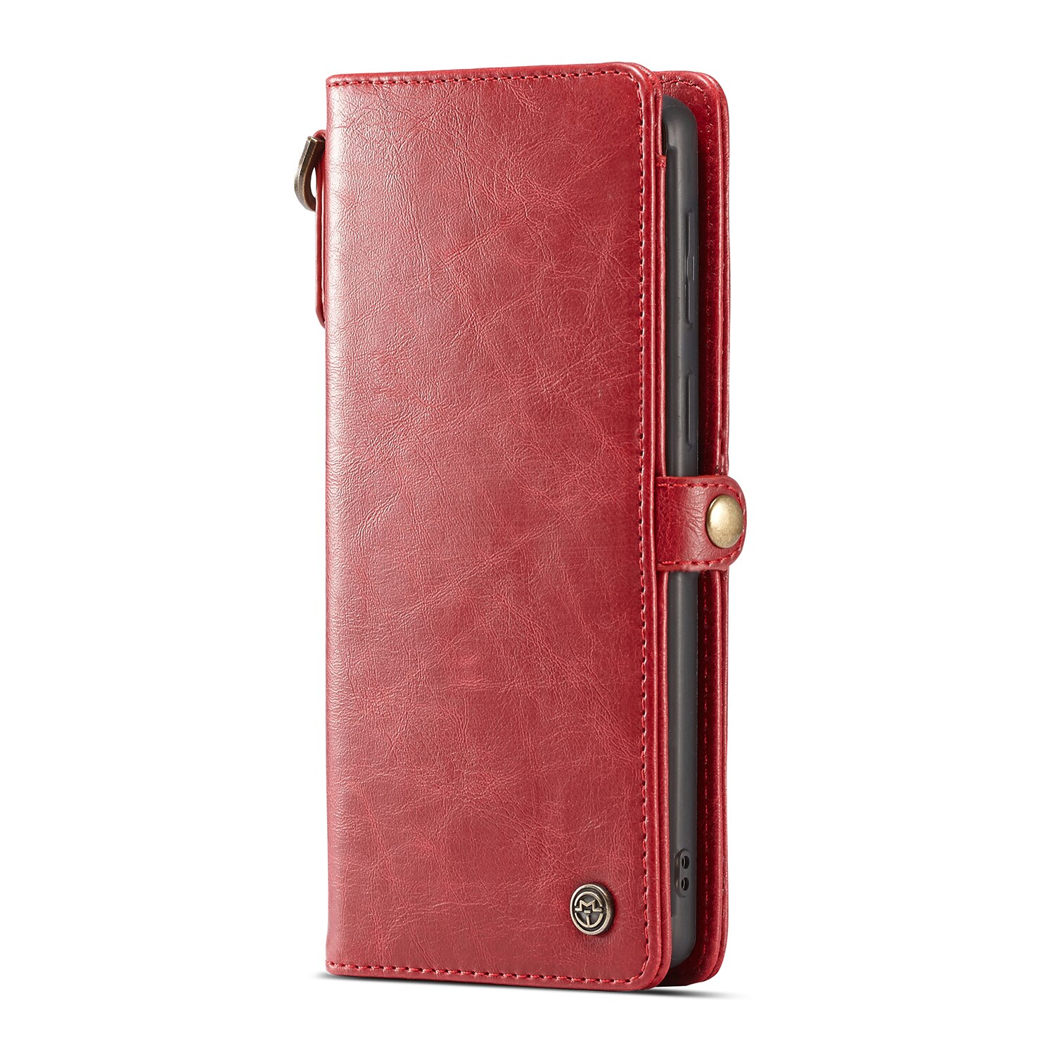Husa Samsung Galaxy S20, CaseME, piele portofel, multifunctionala, buzunare carduri, bani, casti, chei, Rosu