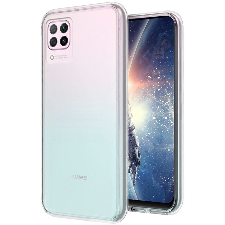 Husa Premium Liquid, Ultra Slim, din silicon high tech, Compatibil cu Huawei P40 Lite, Transparenta
