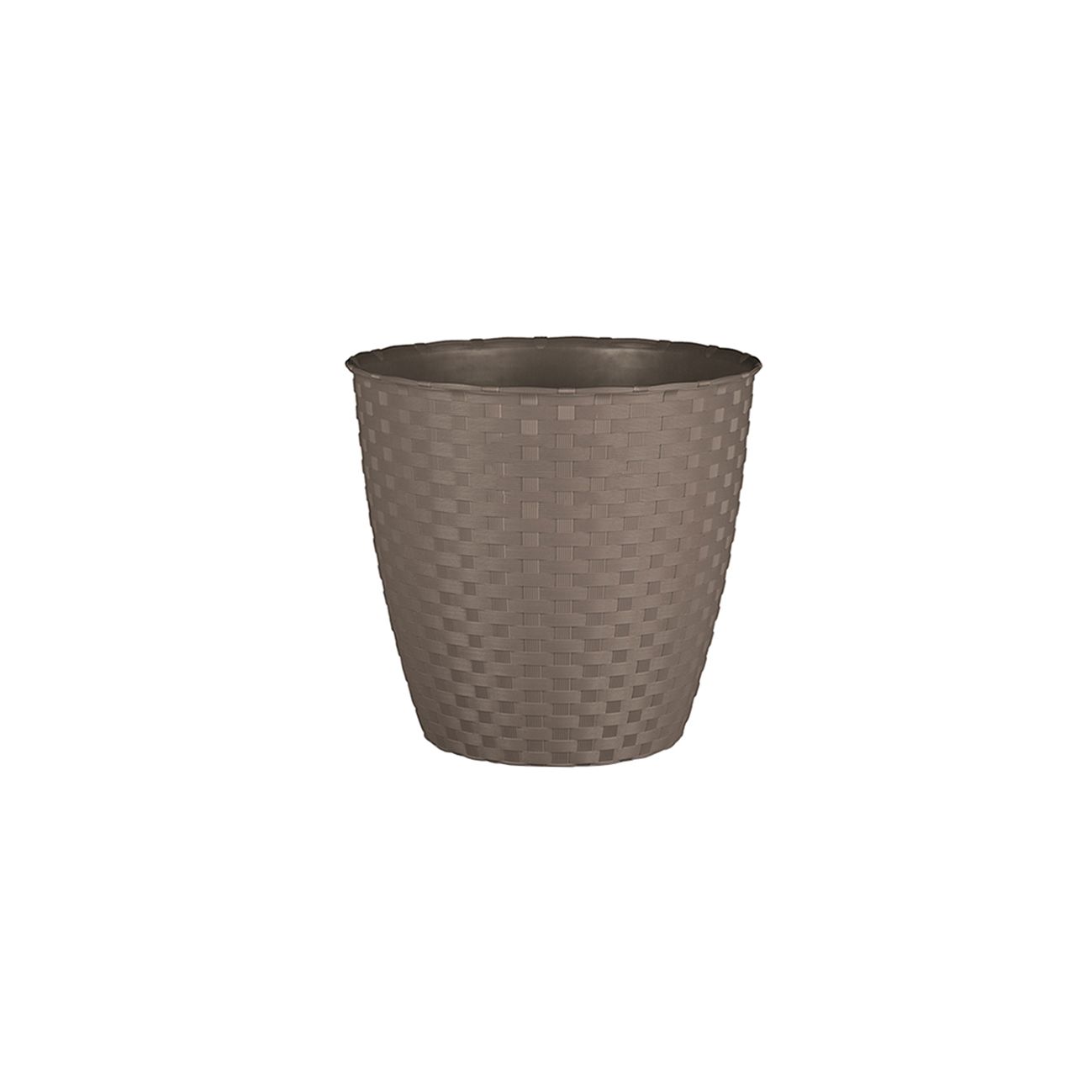 Ghiveci tip ratan diametru 19 cm, gri