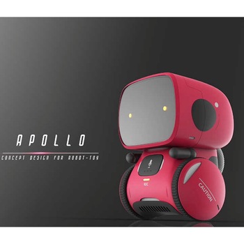 Robot inteligent interactiv Apollo control vocal, butoane tactile, rosu Robot inteligent interactiv Apollo control vocal, butoane tactile, rosu