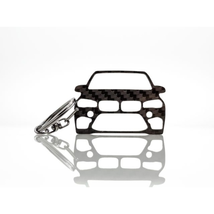 Karbonszálas (genuine carbon fiber) kulcstartó, modell: X5 M X6 M F85 F86 F15 F16