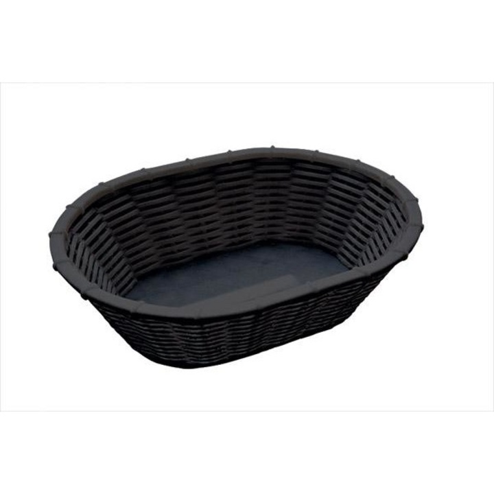 Cos servire paine/fructe, APS, Polipropilena, 17 x 23 cm, H 6,5 cm, Negru