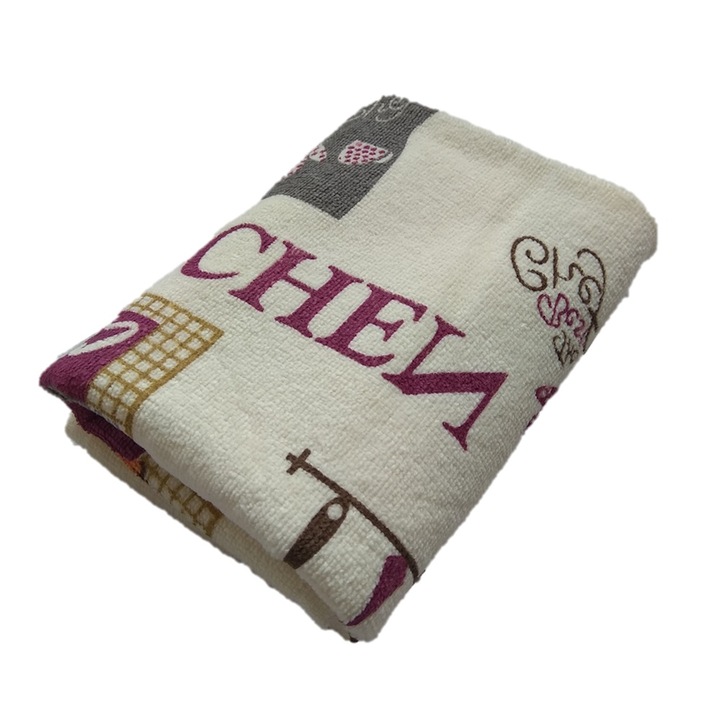 Хавлиена кърпа DOMTEX, С принт KITCHEN, 40 х 60 cm, 100 % памук