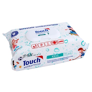Servetele Umede Antibacteriene Touch Kids, 70 buc Servetele Umede Antibacteriene Touch Kids, 70 buc
