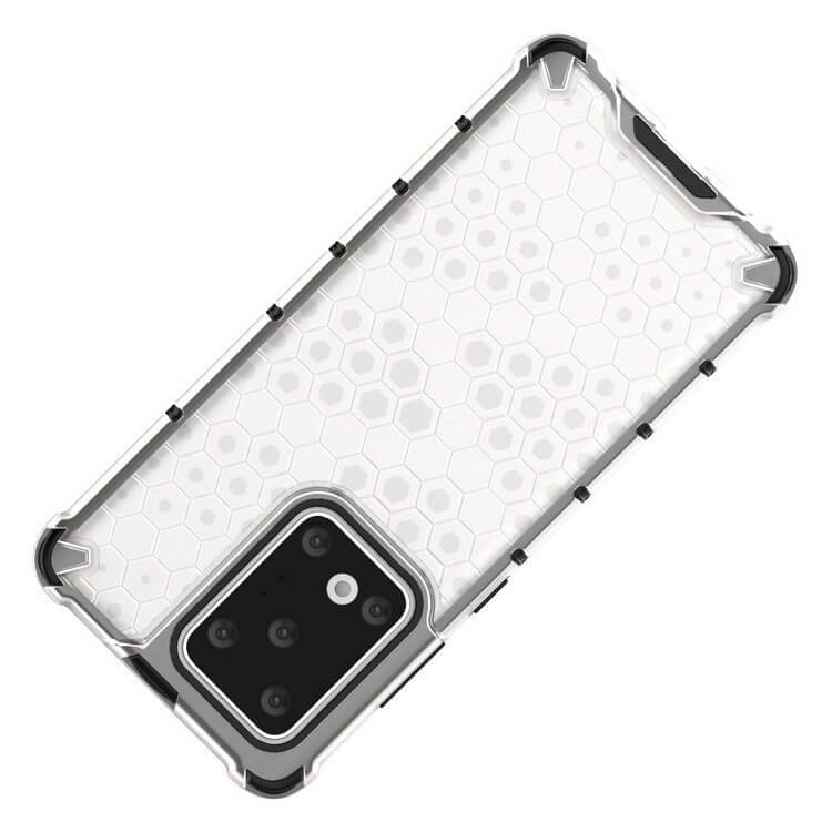 Husa Samsung S20 Ultra, Bumper, Honeycomb Case Armor, Transparent
