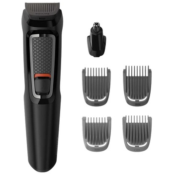 Kit de ingrijire 6 in 1 Philips Multigroom MG3715/14, lame cu ascutire automata, 6 accesorii lavabile, autonomie pana la 60 min, husa de depozitare, Negru Kit de ingrijire 6 in 1 Philips Multigroom MG3715/14, lame cu ascutire automata, 6 accesorii lavabile, autonomie pana la 60 min, husa de depozitare, Negru