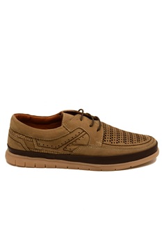 Pantofi barbati casual bej din piele intoarsa-44 EU Pantofi barbati casual bej din piele intoarsa-44 EU