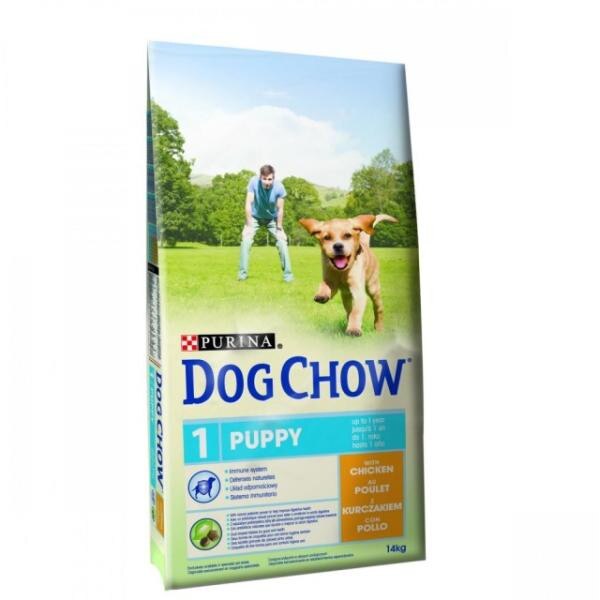 Hrana uscata pentru caini, Dog Chow Puppy, pui, 14 kg