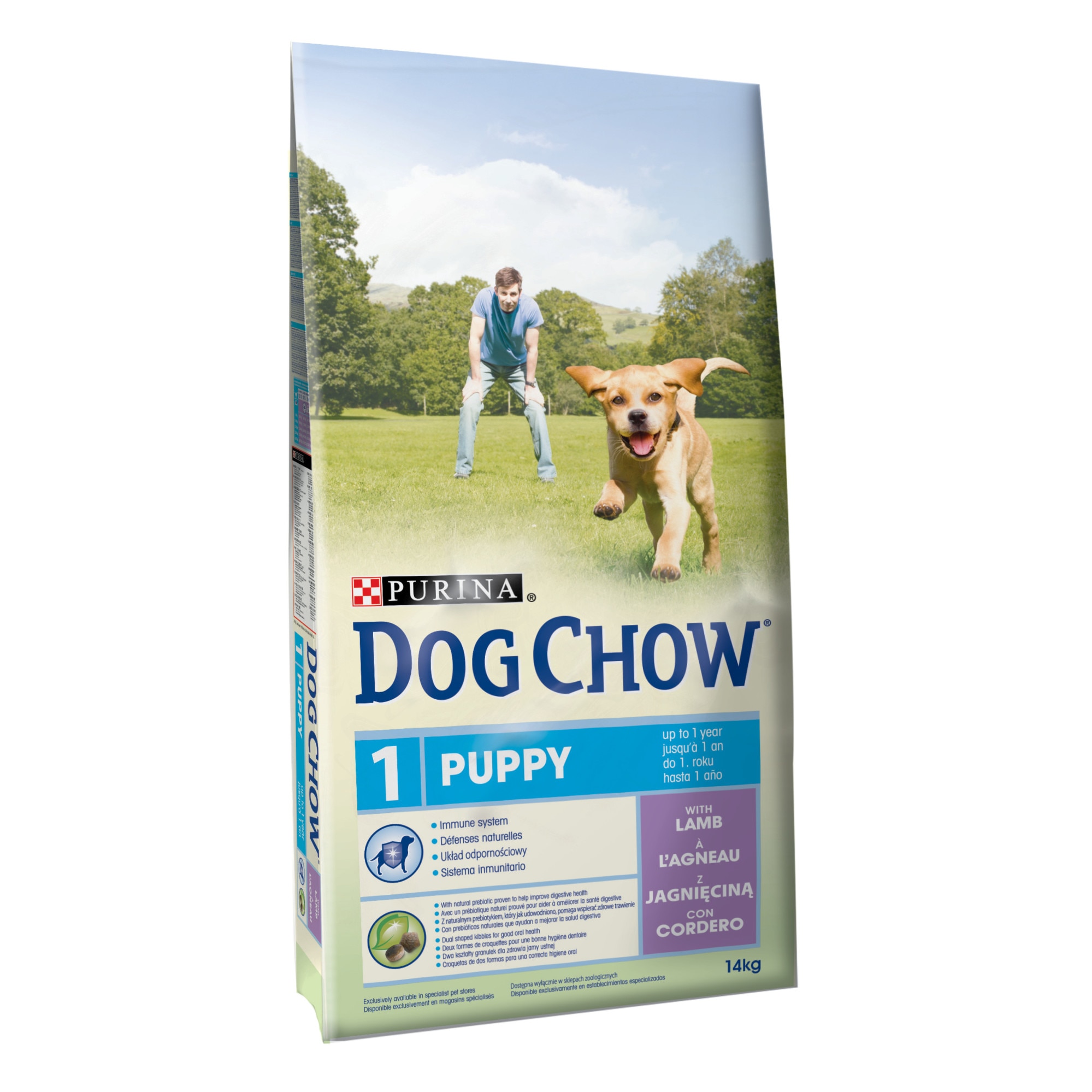 Hrana uscata pentru caini, Dog Chow Puppy, miel, 14 kg