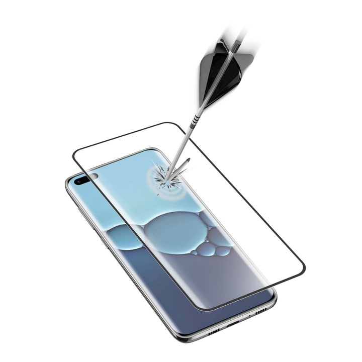 Стъклен протектор Cellularline 3D за Huawei P40 Pro, Черна рамка