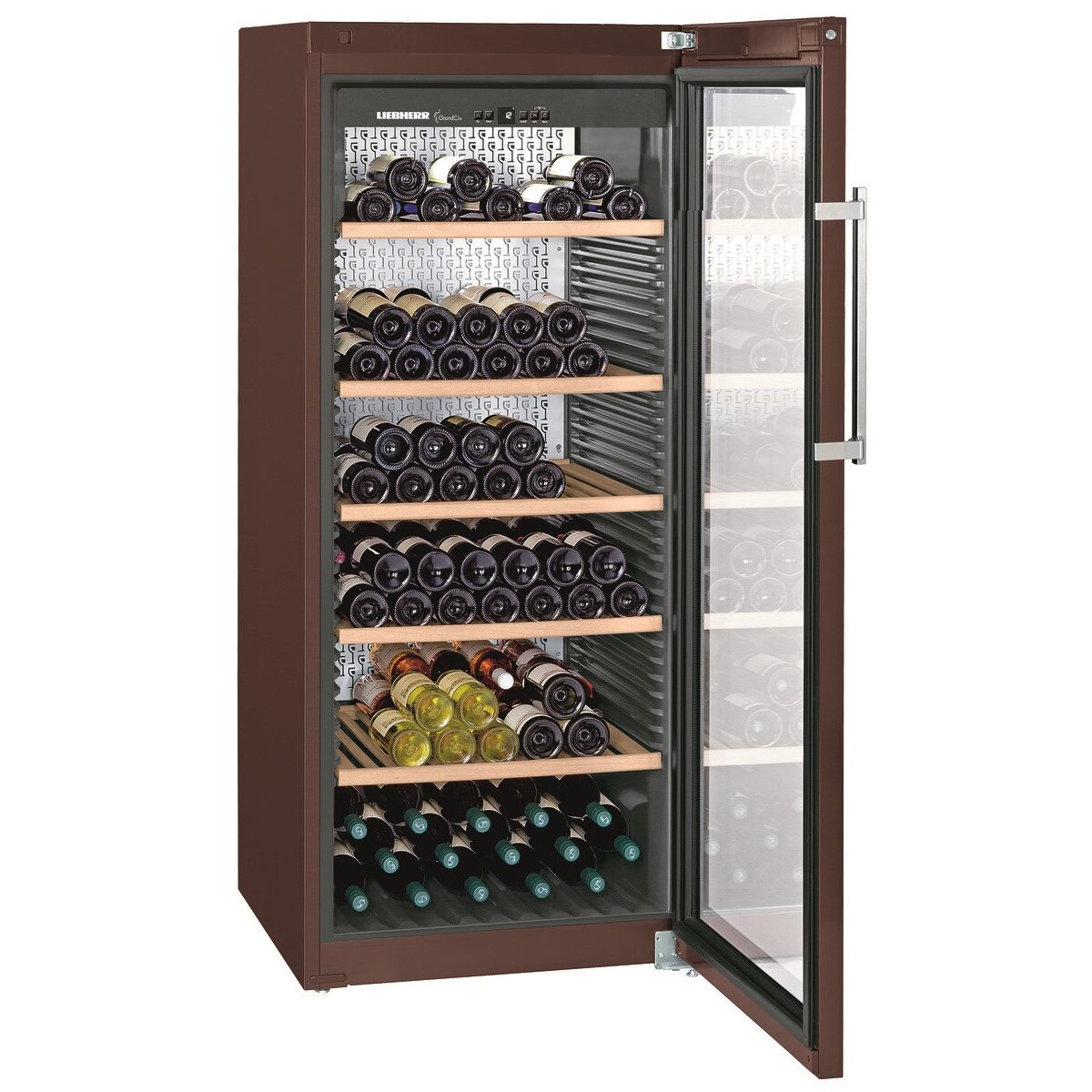 Vitrina frigorifica vin Liebherr WKt 4552 GrandCru, Otel, 436 litri, Clasa F, 165 cm, Rosu