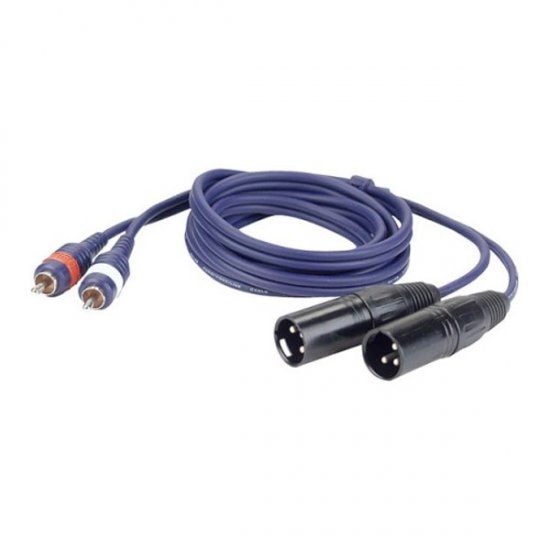 Cablu Audio,Dap Audio, FL26150, 2 XLR tata la 2 RCA tata, lungime 1,5m