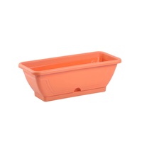 Jardiniera cu tava, Tera dimensiune 60x19 cm, maro teracota