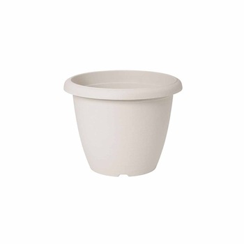 Ghiveci cu farfurie, Terrae Bell diametru 30 cm, alb piatra Ghiveci cu farfurie, Terrae Bell diametru 30 cm, alb piatra