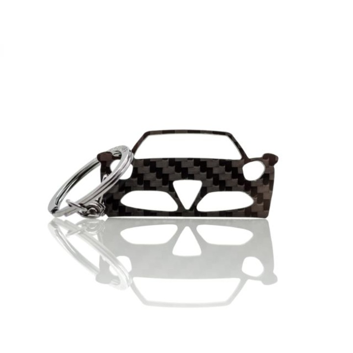 Karbonszálas (genuine carbon fiber) kulcstartó, modell: Alfa 4C