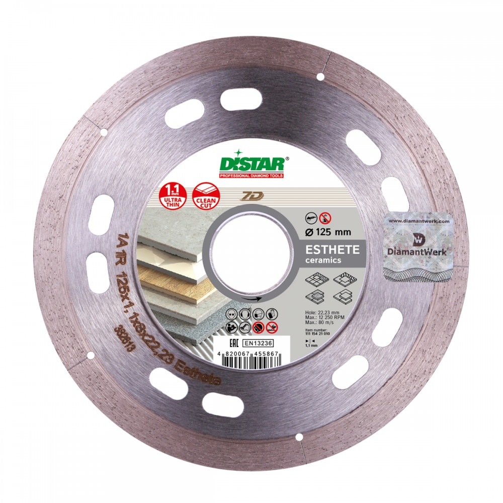 Disc diamantat Distar Esthete 125 x 22.23 x 8 mm disc ceramica Taiere Extra-fina Ucraina Profesional