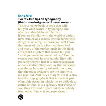 Twenty-Two Tips on Typography - Enric Jardí Twenty-Two Tips on Typography - Enric Jardí