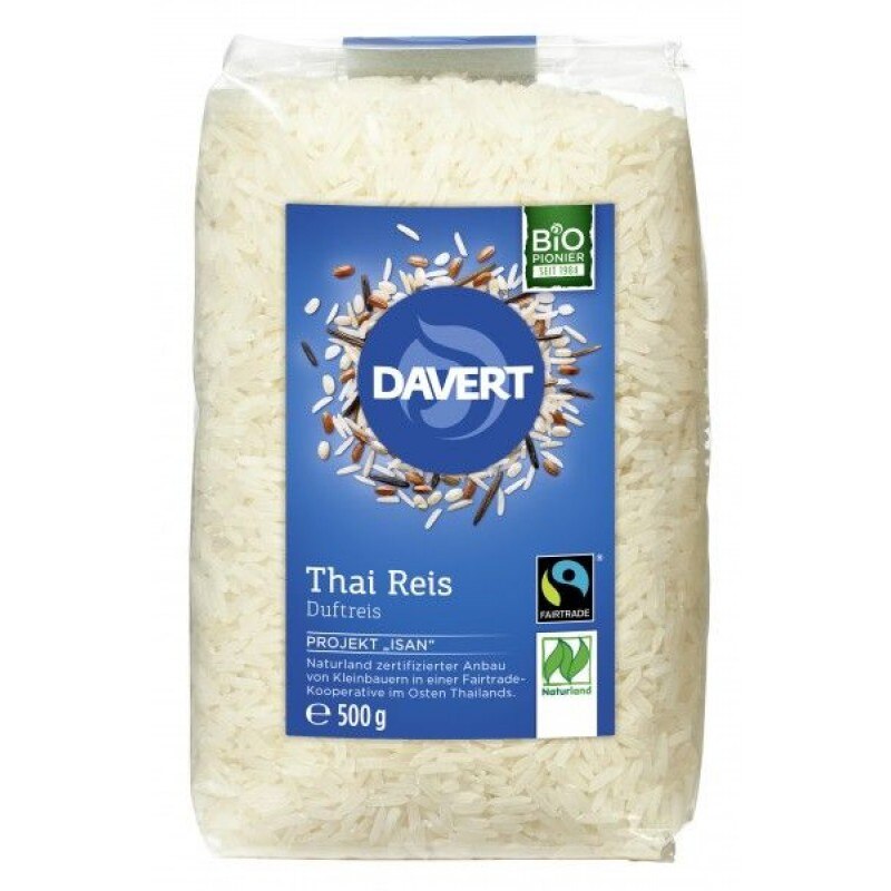 Orez Thai alb bio 500g Naturland Fairtrade, Davert