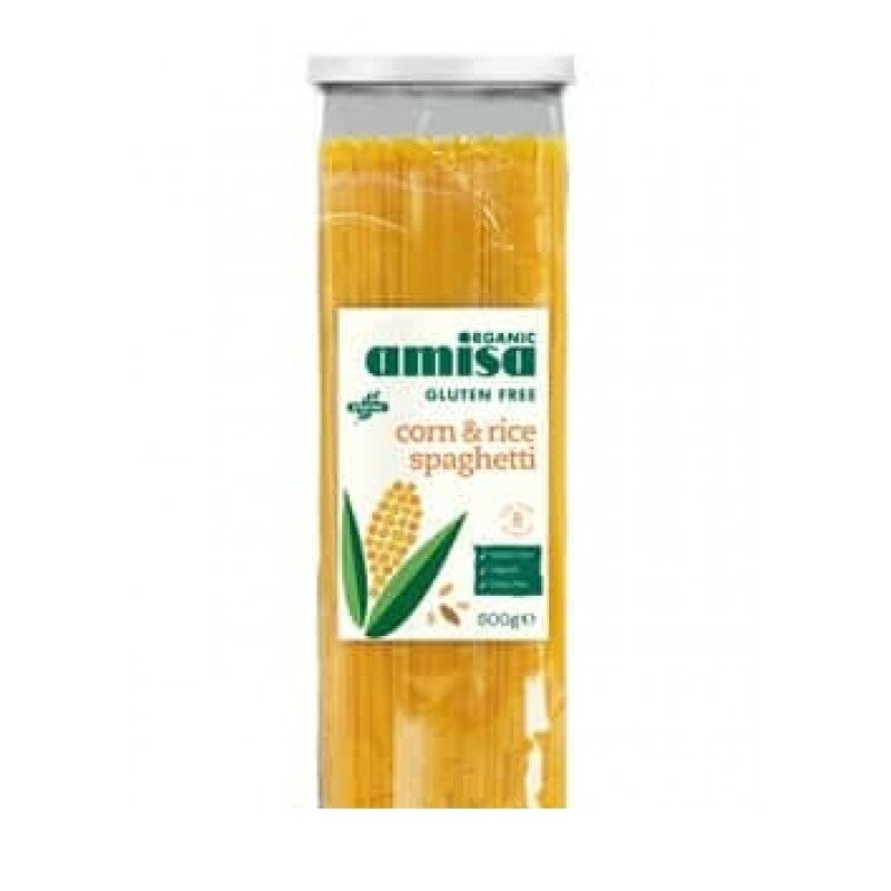 Spaghetti din orez si porumb fara gluten bio 500g, Amisa