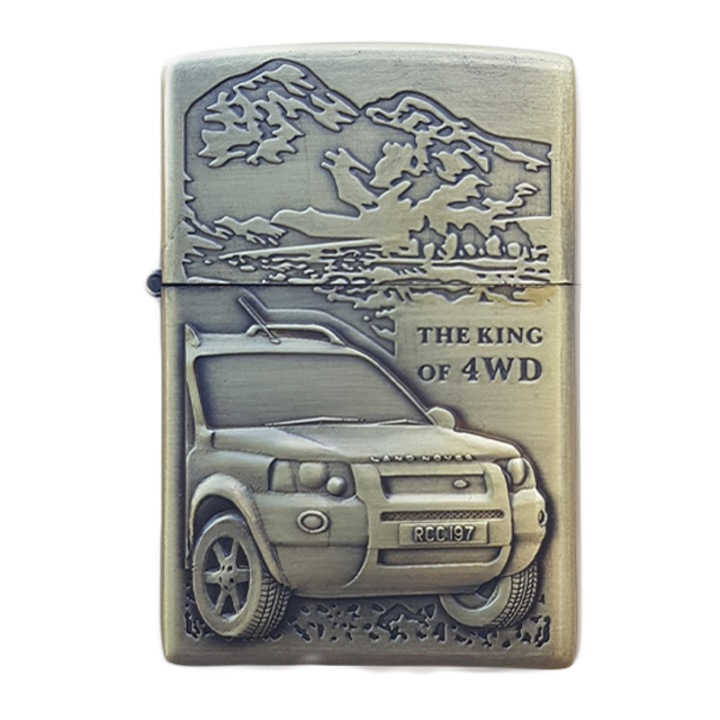 Запалка Zippo, 3D релеф, металик, цар на 4wd m1