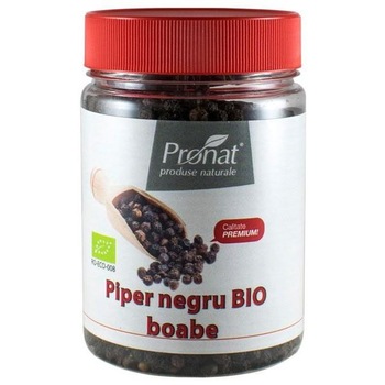 Piper Negru Boabe Bio Pronat 140gr Piper Negru Boabe Bio Pronat 140gr
