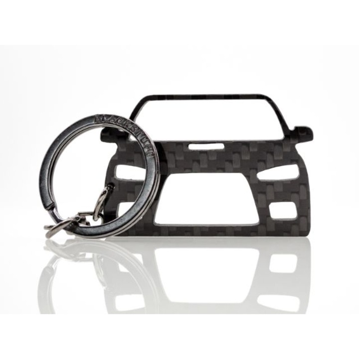 Karbonszálas (genuine carbon fiber) kulcstartó, modell: Lancer Evo 10