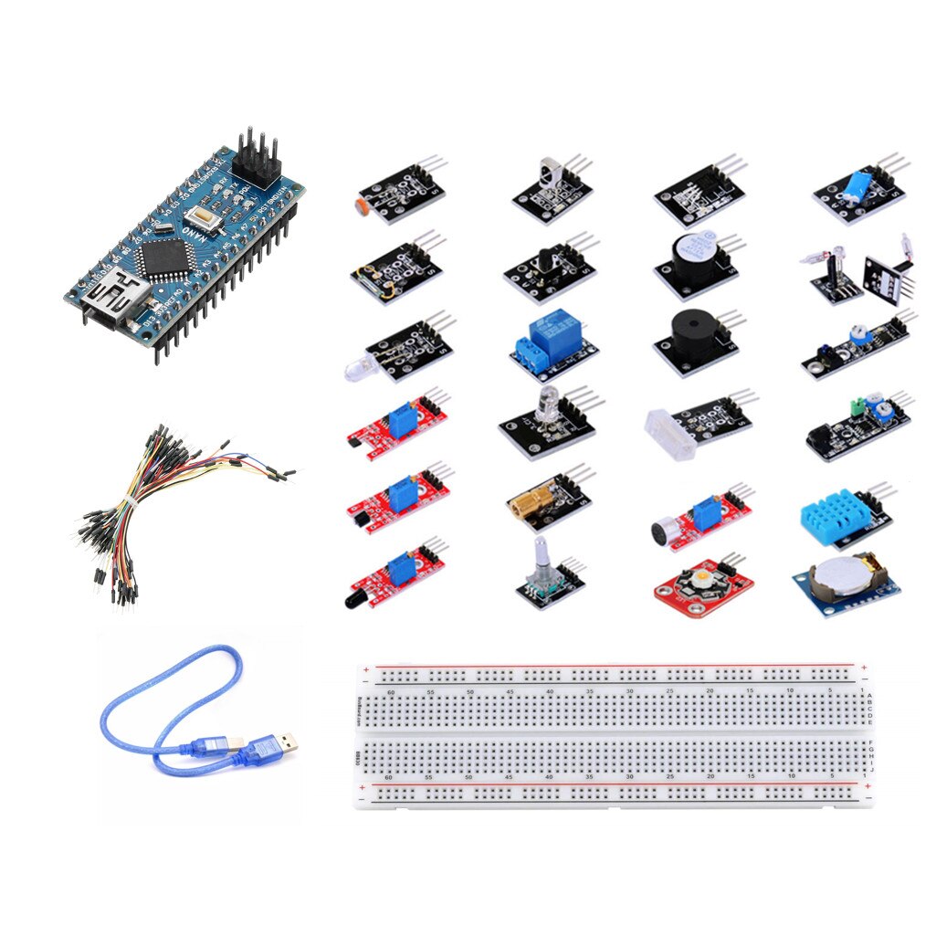 Pachet Arduino Nano+ Kit 24 senzori - eMAG.ro