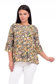 Bluza Dama Peplum Galbena Bluza Dama Peplum Galbena