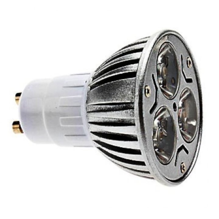 OEM Gazdaságos Led izzó, GU10, 220 V, 3 x 1 W, 30 W egyenértékű, Meleg fehér