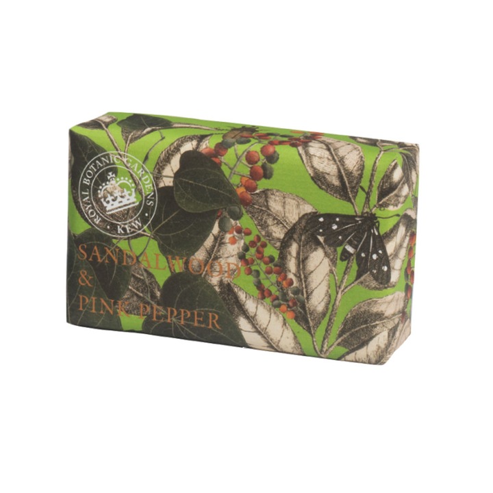 Сапун English Soap Company, KEW, Сандалово дърво и Розов пипер, Растителен, 240 гр