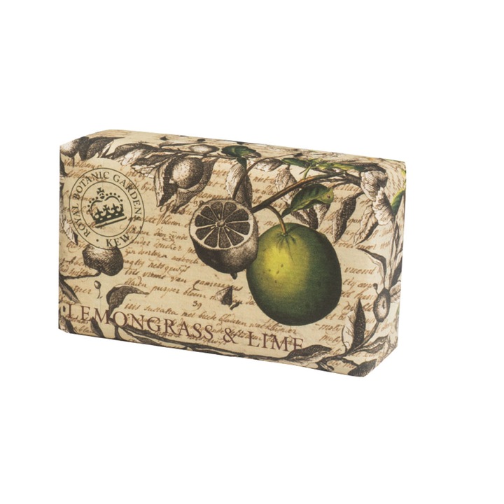 Сапун English Soap Company, KEW, Лимонова трева и Лайм, Растителен, Ексфолиращ, 240 гр