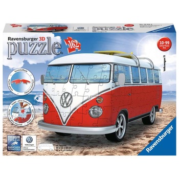 Puzzle Ravensburger 3D - Volkswagen T1, 162 piese Puzzle Ravensburger 3D - Volkswagen T1, 162 piese