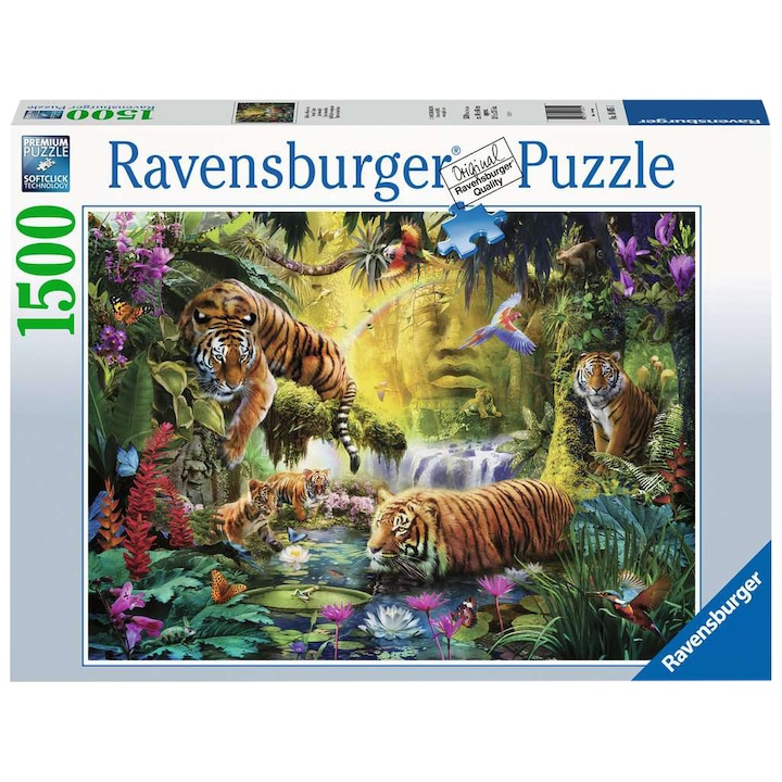 Ravensburger Puzzle - Tó tigrisekkel, 1500 db