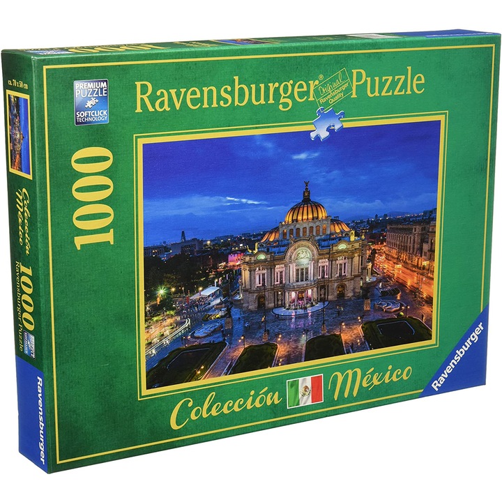 Puzzle Ravensburger - Palatul de arta din Mexic, 1000 piese