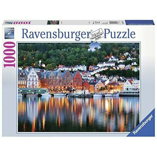 Puzzle Ravensburger - Orasul Bergen, 1000 piese