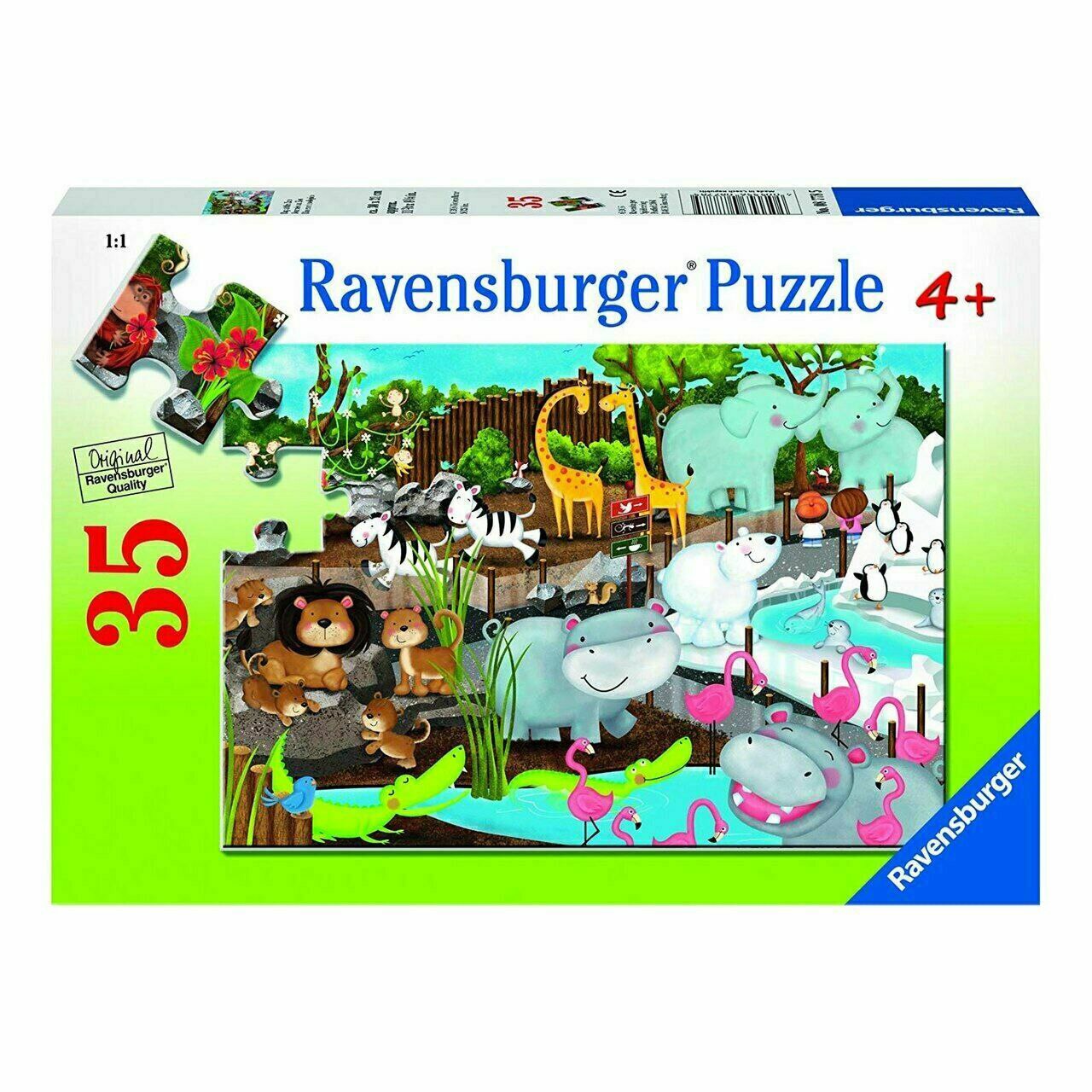 Puzzle Ravensburger - Animale de la zoo, 35 piese