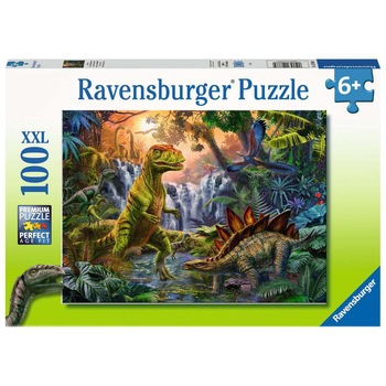 Puzzle Ravensburger XXL - Oaza dinozaurilor, 100 piese Puzzle Ravensburger XXL - Oaza dinozaurilor, 100 piese