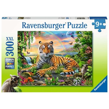 Puzzle Ravensburger XXL - Tigru la rasarit, 300 piese Puzzle Ravensburger XXL - Tigru la rasarit, 300 piese