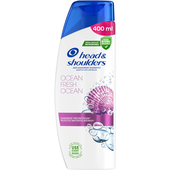 Sampon anti-matreata Head & Shoulders Ocean Fresh pentru orice tip de par, 400 ml