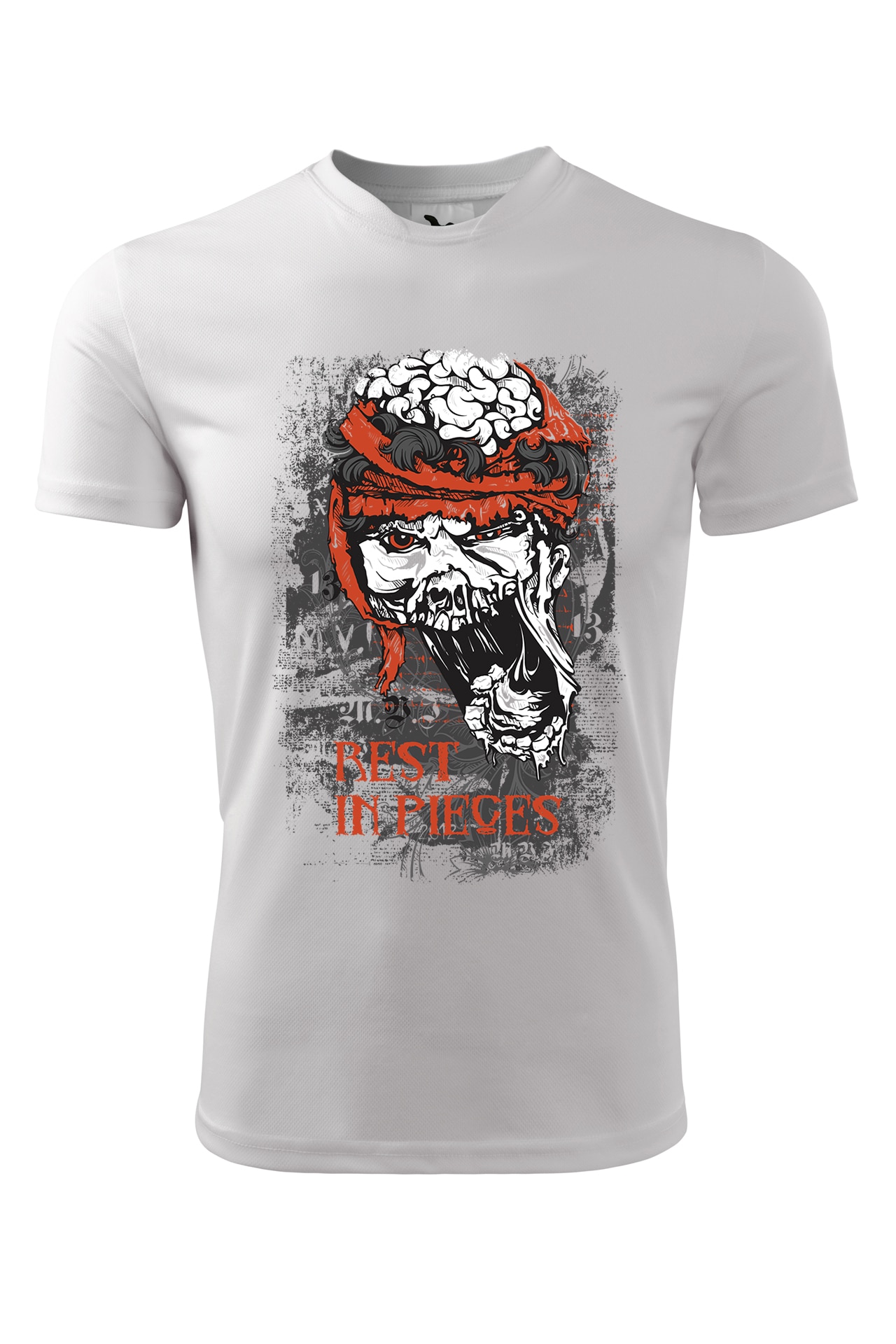 Tricou personalizat, Rest In Pieces, Adler, Alb