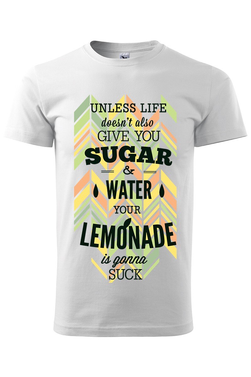 Tricou personalizat, Lemonade, Adler Basic, Alb