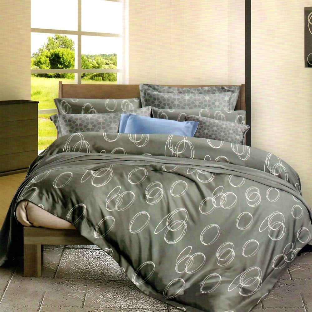 Set Lenjerie Finet Satinat 2 Fete, 6 Piese, Pat 2 Persoane, SFN-76