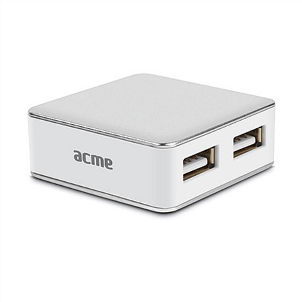Hub USB ACME HB430 4 porturi USB 2.0, Alb