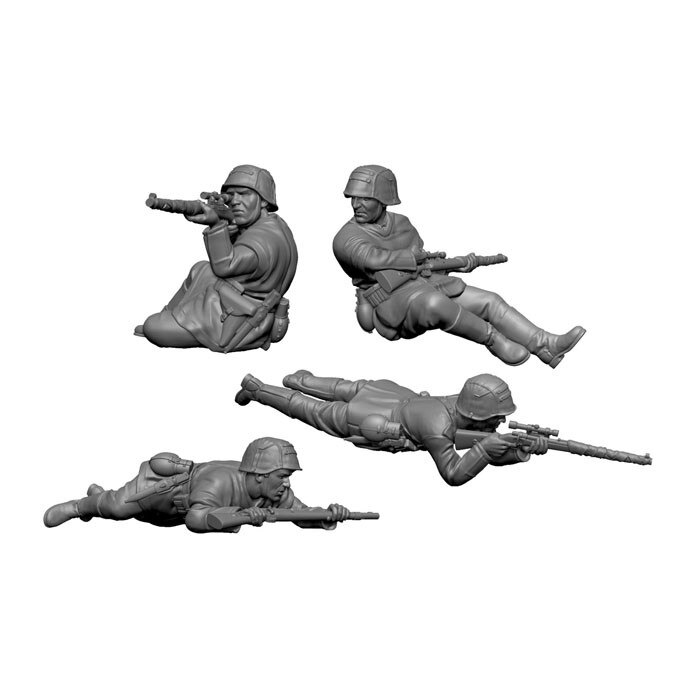 Macheta Militara Zvezda German Sniper set 4buc 1:72 ZVEZ 6217