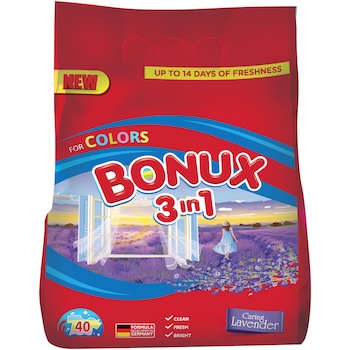 Detergent automat Bonux 3in1 Color Lavanda, 40 spalari, 4 kg