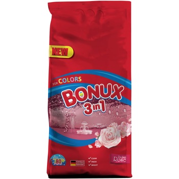 Detergent automat Bonux 3in1 Color Rose, 80 spalari, 8 kg